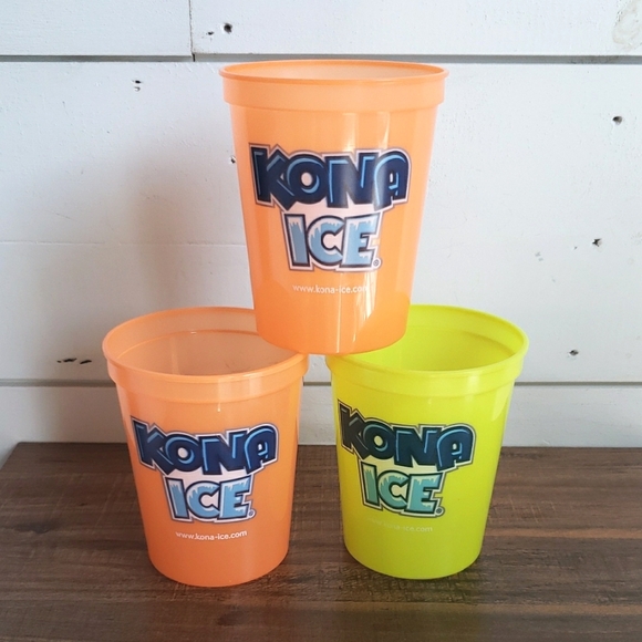 Kona Ice Color Changing BPA Free Plastic Cup 16oz - Set 3 - Picture 1 of 8